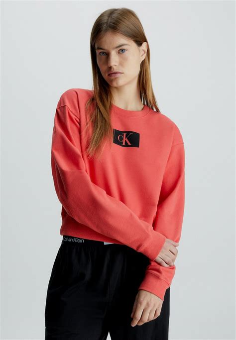 ropa calvin klein sudadera mujer color melón